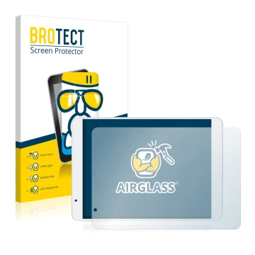 Face avant d’un emballage produit avec le logo de la marque BROTECT. À côté, l’appareil Teclast X89HD est représenté avec la p