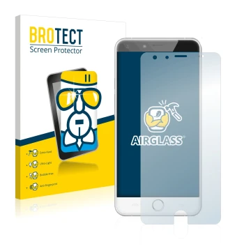 Face avant d’un emballage produit avec le logo de la marque BROTECT. À côté, l’appareil Ulefone Be Touch 2 est représenté avec