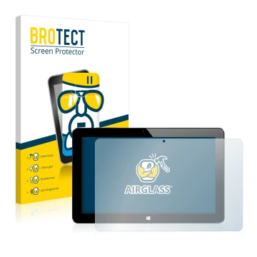 Face avant d’un emballage produit avec le logo de la marque BROTECT. À côté, l’appareil Cube i7 Stylus est représenté avec la 