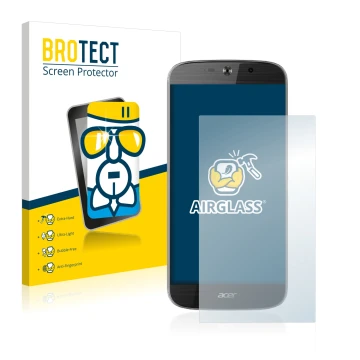 Face avant d’un emballage produit avec le logo de la marque BROTECT. À côté, l’appareil Acer Liquid Jade Primo est représenté 