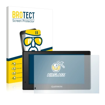Face avant d’un emballage produit avec le logo de la marque BROTECT. À côté, l’appareil Garmin DriveTrack 70LM est représenté 