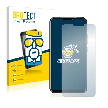 Face avant d’un emballage produit avec le logo de la marque BROTECT. À côté, l’appareil ASUS ZenFone 5 ZE620KL est représenté 