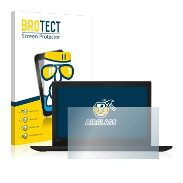 Face avant d’un emballage produit avec le logo de la marque BROTECT. À côté, l’appareil Lenovo Thinkpad X280 est représenté av