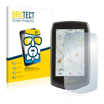 Face avant d’un emballage produit avec le logo de la marque BROTECT. À côté, l’appareil A-Rival Teasi One4 est représenté avec