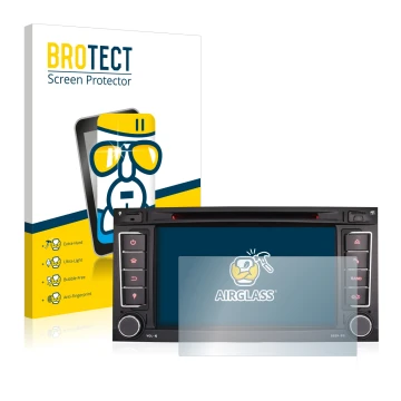 Face avant d’un emballage produit avec le logo de la marque BROTECT. À côté, l’appareil Erisin ES 7856T 7