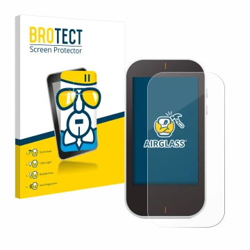 Face avant d’un emballage produit avec le logo de la marque BROTECT. À côté, l’appareil Garmin Approach G80 est représenté ave