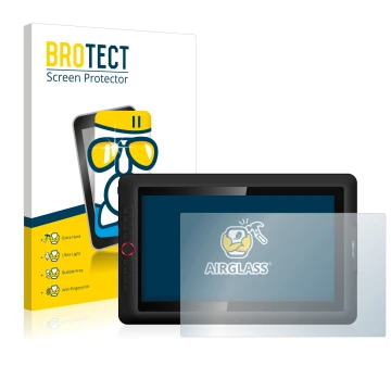 Face avant d’un emballage produit avec le logo de la marque BROTECT. À côté, l’appareil XP-Pen Artist 15.6 Pro est représenté 