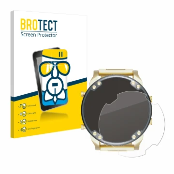 Face avant d’un emballage produit avec le logo de la marque BROTECT. À côté, l’appareil Diesel DZ7333 Mr. Daddy 2.0 est représ
