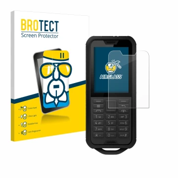 Face avant d’un emballage produit avec le logo de la marque BROTECT. À côté, l’appareil Nokia 800 Tough est représenté avec la