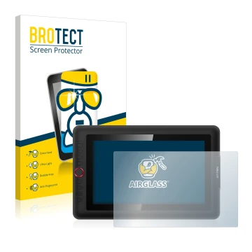 Face avant d’un emballage produit avec le logo de la marque BROTECT. À côté, l’appareil XP-Pen Artist 13.3 Pro est représenté 