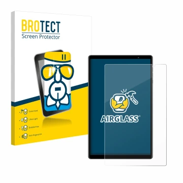 Face avant d’un emballage produit avec le logo de la marque BROTECT. À côté, l’appareil Teclast P10S est représenté avec la pr
