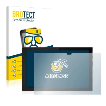 Face avant d’un emballage produit avec le logo de la marque BROTECT. À côté, l’appareil Lenovo IdeaPad Duet 3i (en paysage) es