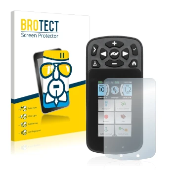 Face avant d’un emballage produit avec le logo de la marque BROTECT. À côté, l’appareil Minn Kota I-Pilot Link est représenté 
