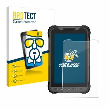 Face avant d’un emballage produit avec le logo de la marque BROTECT. À côté, l’appareil GeoMax Zenius 800 est représenté avec 