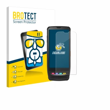 Face avant d’un emballage produit avec le logo de la marque BROTECT. À côté, l’appareil Casio IT-G650 est représenté avec la p