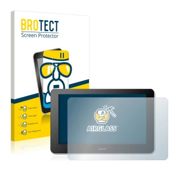 Face avant d’un emballage produit avec le logo de la marque BROTECT. À côté, l’appareil Wacom One Creative Pen Display est rep