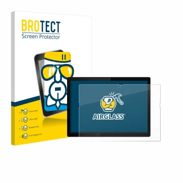 Face avant d’un emballage produit avec le logo de la marque BROTECT. À côté, l’appareil Lenovo ThinkPad X12 Detachable Gen 1 e