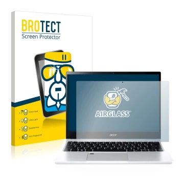 Face avant d’un emballage produit avec le logo de la marque BROTECT. À côté, l’appareil Acer Spin 3 SP313-51N est représenté a