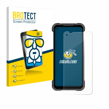 Face avant d’un emballage produit avec le logo de la marque BROTECT. À côté, l’appareil Doogee S97 Pro est représenté avec la 