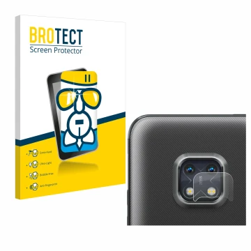 Face avant d’un emballage produit avec le logo de la marque BROTECT. À côté, l’appareil Nokia XR20 (Caméra UNIQUEMENT) est rep