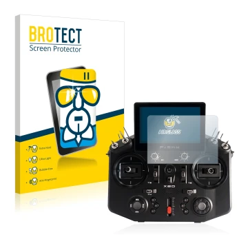 Face avant d’un emballage produit avec le logo de la marque BROTECT. À côté, l’appareil FrSky Tandem X20 est représenté avec l