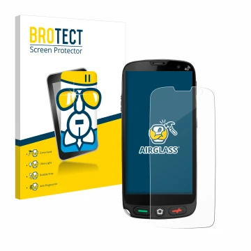 Face avant d’un emballage produit avec le logo de la marque BROTECT. À côté, l’appareil Brondi Amico XS est représenté avec la