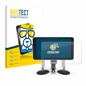 Face avant d’un emballage produit avec le logo de la marque BROTECT. À côté, l’appareil DJI Phantom 4 Pro+/Adv+ 5.5