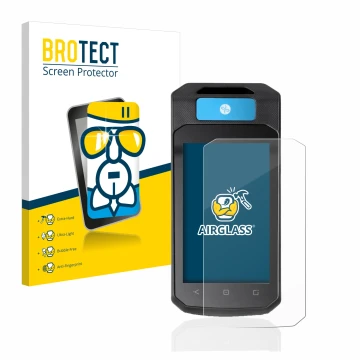 Face avant d’un emballage produit avec le logo de la marque BROTECT. À côté, l’appareil Accu-Chek Insight mit DBLG1 est représ