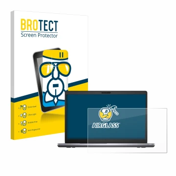 Face avant d’un emballage produit avec le logo de la marque BROTECT. À côté, l’appareil Dell Latitude 5510 est représenté avec