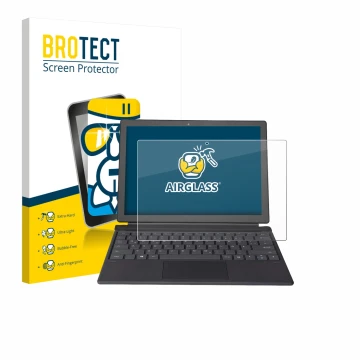 Face avant d’un emballage produit avec le logo de la marque BROTECT. À côté, l’appareil Wortmann Terra Pad 1262 est représenté