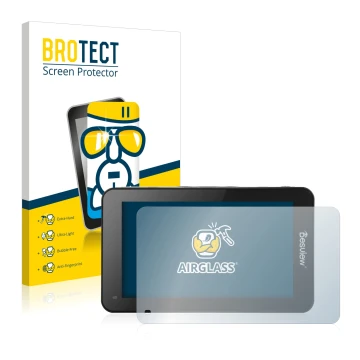 Face avant d’un emballage produit avec le logo de la marque BROTECT. À côté, l’appareil Desview R6 UHB 5.5