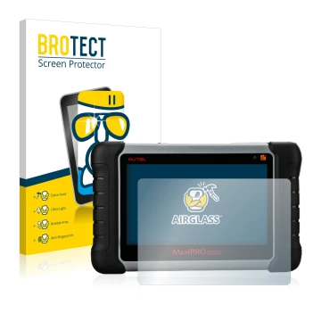 Face avant d’un emballage produit avec le logo de la marque BROTECT. À côté, l’appareil Autel MaxiPRO MP808TS est représenté a