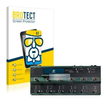 Face avant d’un emballage produit avec le logo de la marque BROTECT. À côté, l’appareil Kemper Profiler Remote est représenté 