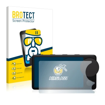 Face avant d’un emballage produit avec le logo de la marque BROTECT. À côté, l’appareil Spotify Car Thing est représenté avec 