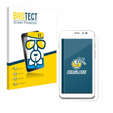 Face avant d’un emballage produit avec le logo de la marque BROTECT. À côté, l’appareil Pax A77 est représenté avec la protect