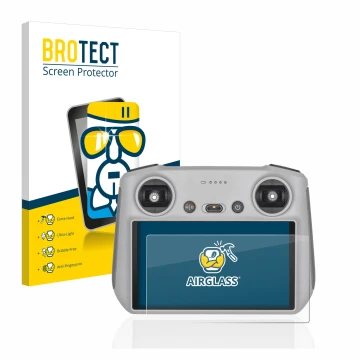 Face avant d’un emballage produit avec le logo de la marque BROTECT. À côté, l’appareil DJI RC Controller est représenté avec 