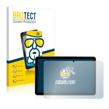 Face avant d’un emballage produit avec le logo de la marque BROTECT. À côté, l’appareil MEDION Lifetab P10752 est représenté a
