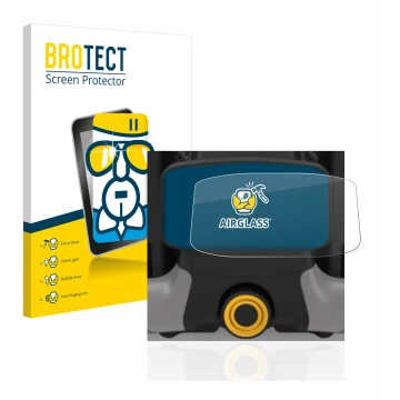 Face avant d’un emballage produit avec le logo de la marque BROTECT. À côté, l’appareil PowaKaddy CT8 est représenté avec la p
