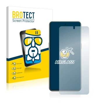 Face avant d’un emballage produit avec le logo de la marque BROTECT. À côté, l’appareil OnePlus 10T 5G est représenté avec la 