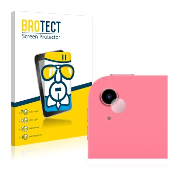 Face avant d’un emballage produit avec le logo de la marque BROTECT. À côté, l’appareil Apple iPad 10.9