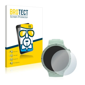 Face avant d’un emballage produit avec le logo de la marque BROTECT. À côté, l’appareil Swatch Big Bold Bioceramic est représe
