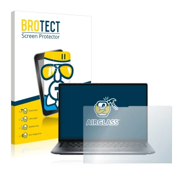 Face avant d’un emballage produit avec le logo de la marque BROTECT. À côté, l’appareil Dell Latitude 9430 2-in-1 est représen