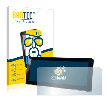 Face avant d’un emballage produit avec le logo de la marque BROTECT. À côté, l’appareil MG 4 est représenté avec la protection