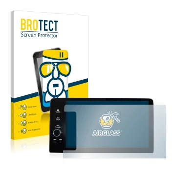 Face avant d’un emballage produit avec le logo de la marque BROTECT. À côté, l’appareil Honda HR-V 2022 Navigationssystem cond