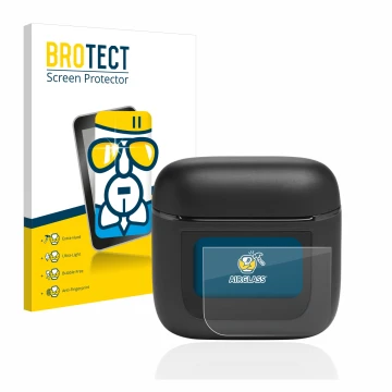 Face avant d’un emballage produit avec le logo de la marque BROTECT. À côté, l’appareil JBL Tour Pro 2 est représenté avec la 