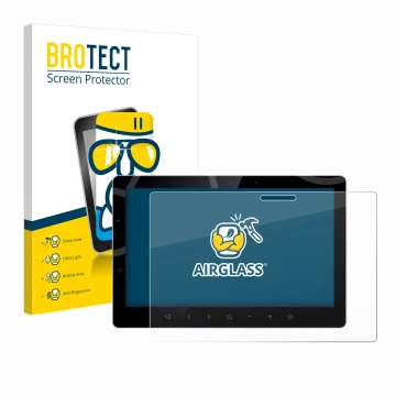 Face avant d’un emballage produit avec le logo de la marque BROTECT. À côté, l’appareil Bewatec .Tablet SF 13