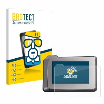 Face avant d’un emballage produit avec le logo de la marque BROTECT. À côté, l’appareil KTM 1290 Super Duke R 2022 TFT-Display