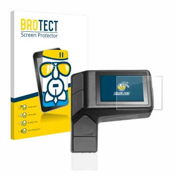 Face avant d’un emballage produit avec le logo de la marque BROTECT. À côté, l’appareil Giant Ridecontrol Dash 2 in 1 est repr