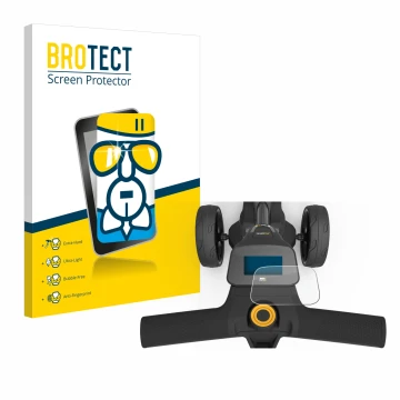 Face avant d’un emballage produit avec le logo de la marque BROTECT. À côté, l’appareil PowaKaddy FX3 est représenté avec la p