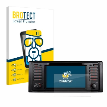Face avant d’un emballage produit avec le logo de la marque BROTECT. À côté, l’appareil Xtrons IQ7039B est représenté avec la 